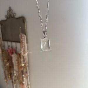 Dandelion Seed Dried Flower Charm Necklace